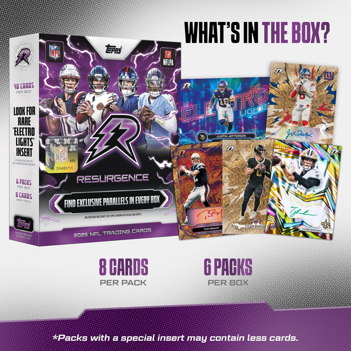 2025 Topps NFL Resurgence Football - Factory Sealed - Mega Box